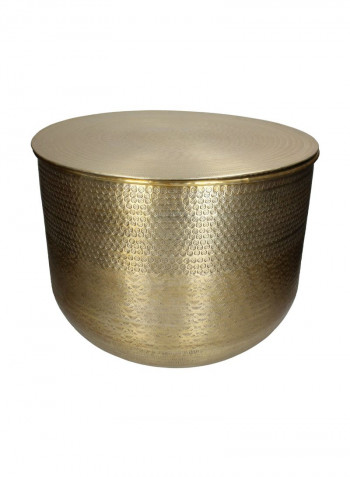 Metal Side Table Gold 37 x 37 x 23cm