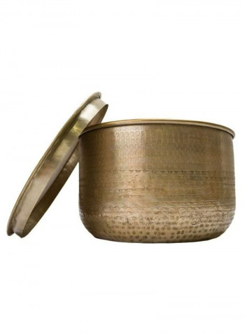 Metal Side Table Gold 37 x 37 x 23cm