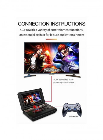 Gaming Box Console X10 Pro Joystick 1080P 10.1 inch Quad Core 4GB+16GB 2650 Games buil-in Controller - Fighting - PC Games