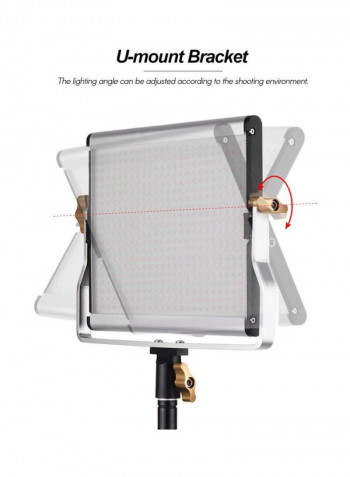 Portable LED Video Light Panel Kit Fill In Lamp Black