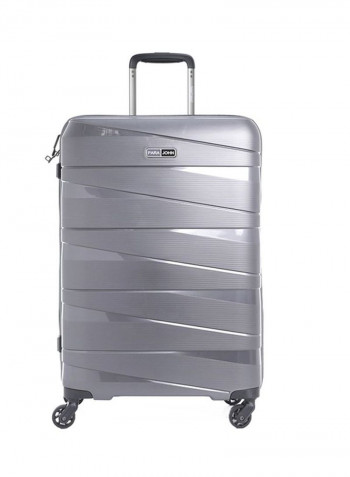 Garnet Hardside 3 Piece Luggage Trolley Set Metallic Grey