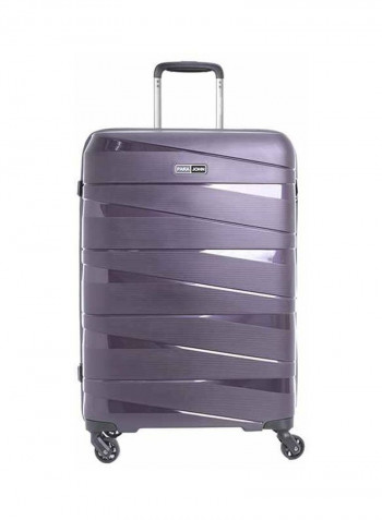 Garnet Hardside 3 Piece Luggage Trolley Set Purple