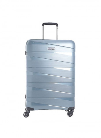 Garnet Hardside 3 Piece Luggage Trolley Set Metallic Blue