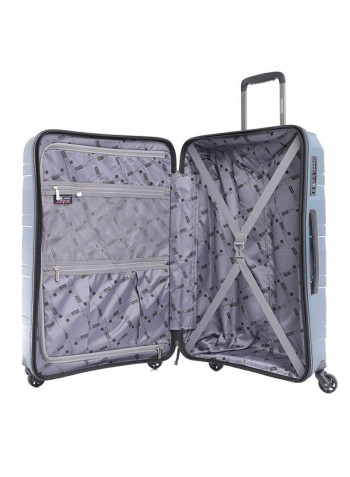 Garnet Hardside 3 Piece Luggage Trolley Set Metallic Blue