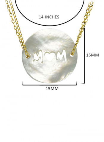 18k Gold Double Link Butterfly Shape Mother Of Pearl Necklace
