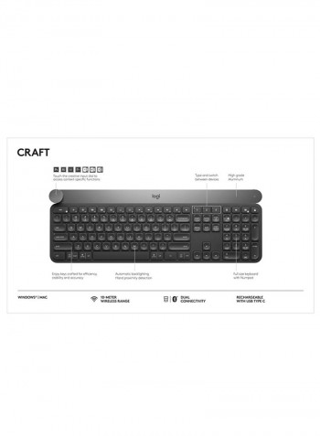 Craft Advanced Keyboard With Creative Input Dial Black