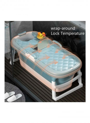 Folding  Massage Bathtub Steaming Soaking Dual Purpose Bathtub Blue 120x63x23cm