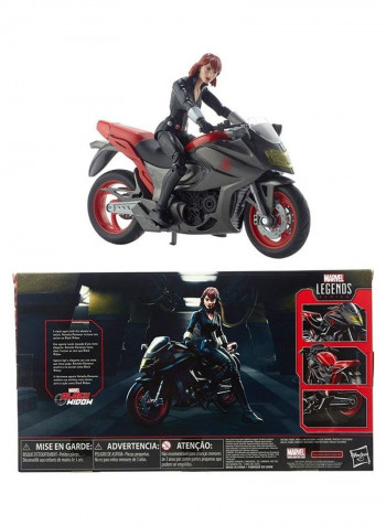 Black Widow Action Figure With Flame Cycle 6inch