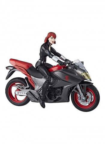 Black Widow Action Figure With Flame Cycle 6inch