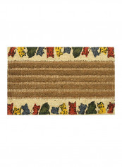 Kitty Cats Printed Coir Doormat Multicolour 0.63x30x18inch