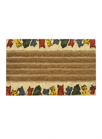 Kitty Cats Printed Coir Doormat Multicolour 0.63x30x18inch