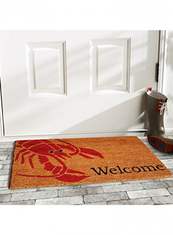 Lobster Doormat Brown/Red 0.6X17X29inch