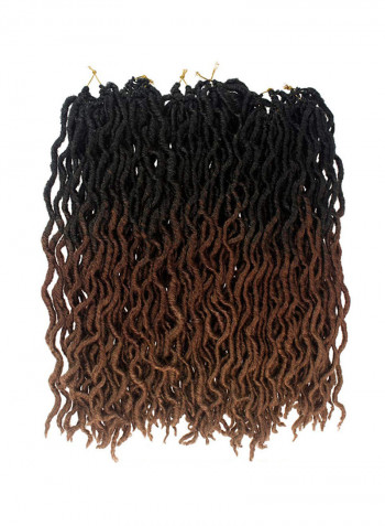 6-Piece Curly Hair Extension Brown 18inch