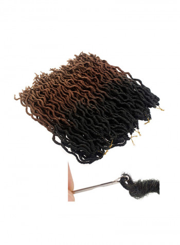 6-Piece Curly Hair Extension Brown 18inch