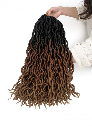 6-Piece Curly Hair Extension Brown 18inch