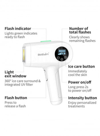 Intense Pulse Laser Hair Removal Machine White