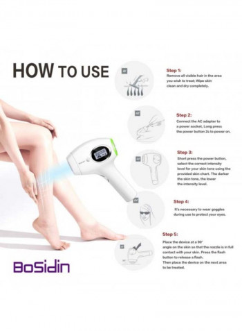 Permanent IPL Hair Removal Device White