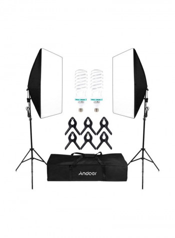 13-Piece Photography Softbox Lighting Kit Black