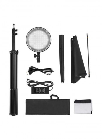 9-Piece Studio Photography Softbox LED Light Kit Black