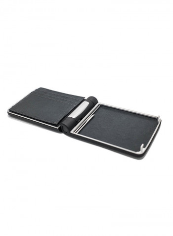 Fingerprint Access ID & Credit Card Holder Wallet Black