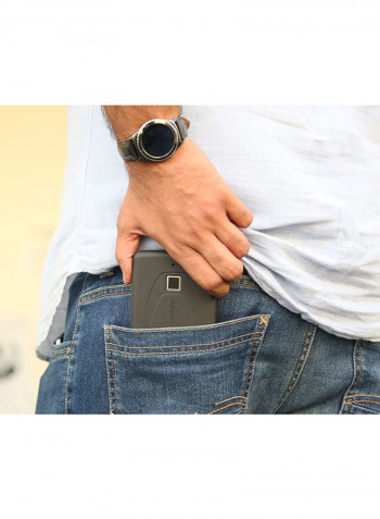 Fingerprint Access ID & Credit Card Holder Wallet Black