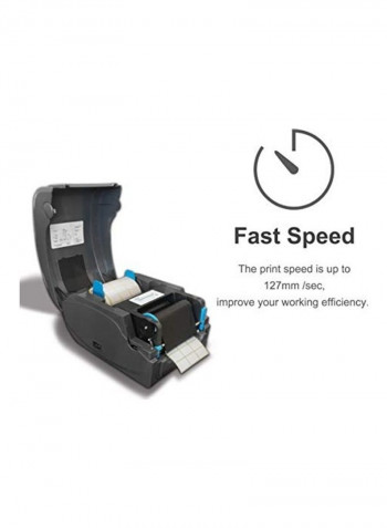 Thermal Barcode Label Printer Grey
