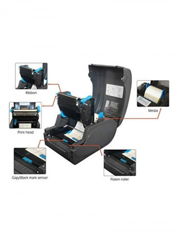 Thermal Barcode Label Printer Grey