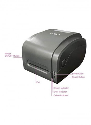 Thermal Barcode Label Printer Grey