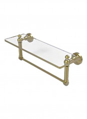 Integrated Towel Bar Glass Shelf Gold/Clear 16x5inch