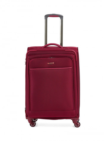 Softside 3 Piece Luggage Trolley Set Strawberry Red