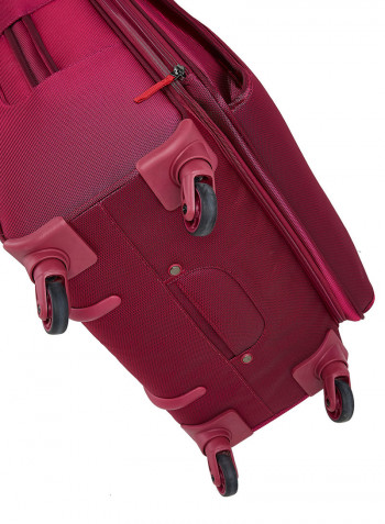 Softside 3 Piece Luggage Trolley Set Strawberry Red