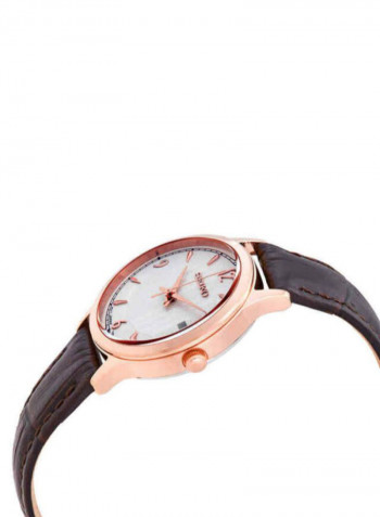 Women's Leather Analog Wrist Watch SXDG98P1
