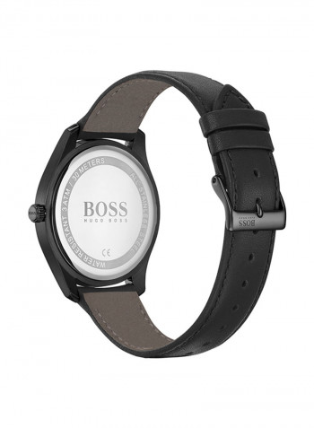 Men's Leather Analog Wrist Watch 1513727
