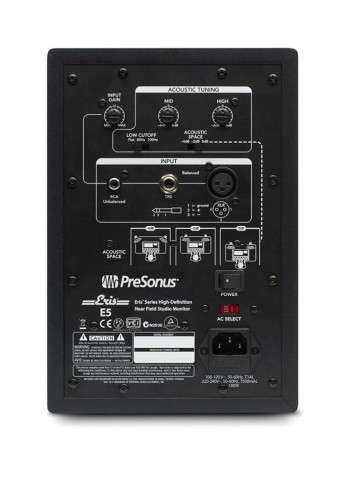 Eris E5 2-Way Active Studio Monitors Speaker System 36812 Black