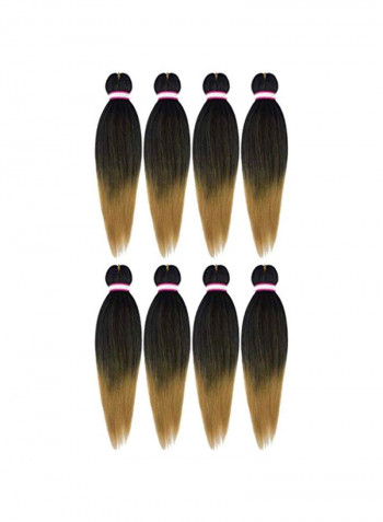 8-Piece Straight Hair Extensions 1B/27 20inch