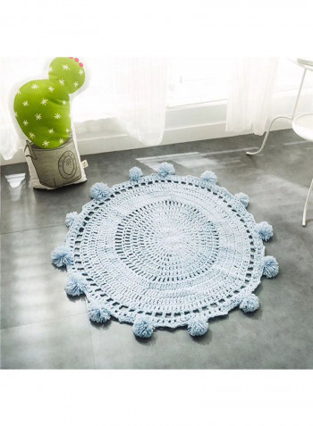 Anti-Skid Soft Area Rug Light Blue One Size
