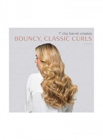 Defined Curls Clip Barrel White/Gold