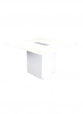 Projekt 7 Square Shaped Drafting Table White 120x120x75centimeter