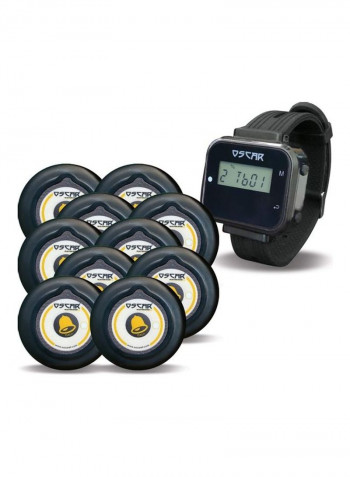Wrist Pager With Wireless Call Button Black