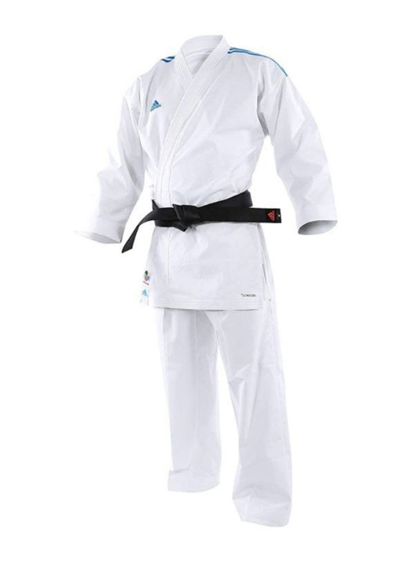 ADI-LIGHT Karate Uniform - White/Blue Stripes, 190cm 190cm