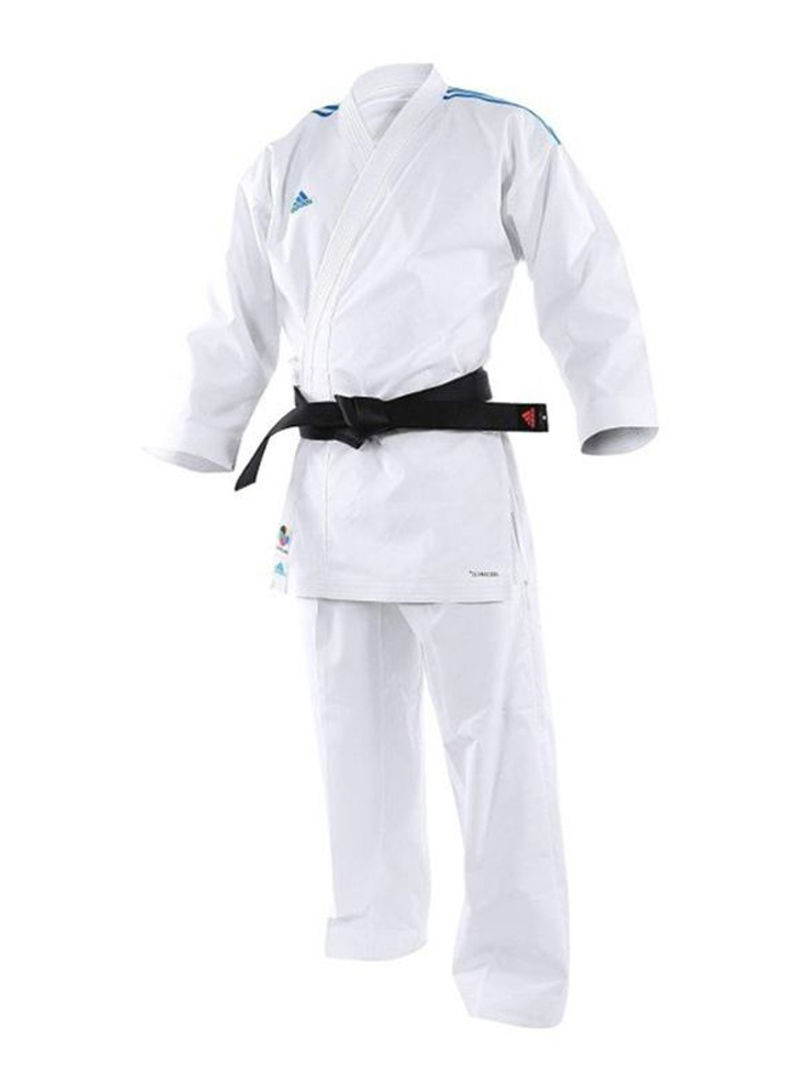 ADI-LIGHT Karate Uniform - White/Blue Stripes, 200cm 200cm