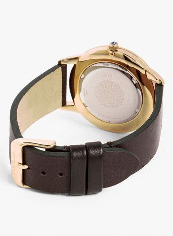 Men's Leather Analog Watch PS0100002