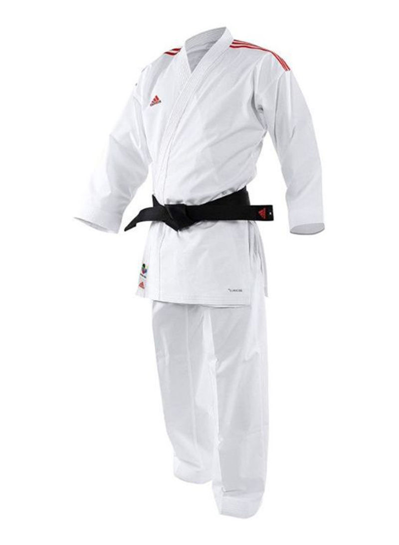 ADI-LIGHT Karate Uniform - White/Red Stripes, 185cm 185cm