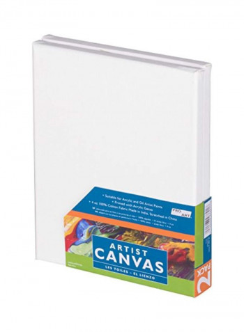 2-Piece Stretched Canvas White