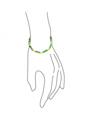 925 Sterling Silver Jade Bar Link Bracelet