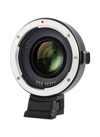 EF-E II Auto Focus Lens Mount Adapter For Canon EF/Sony E-mount Camera Black/Silver