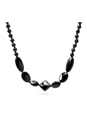 Onyx Beaded Multi Strand Necklace