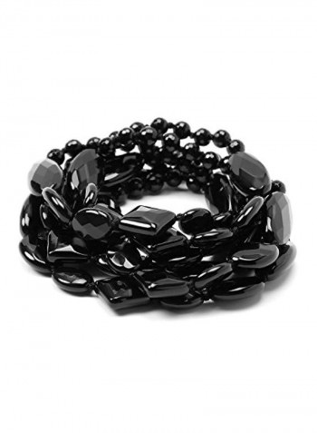 Onyx Beaded Multi Strand Necklace