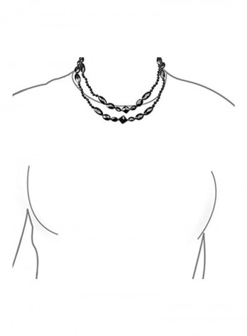 Onyx Beaded Multi Strand Necklace