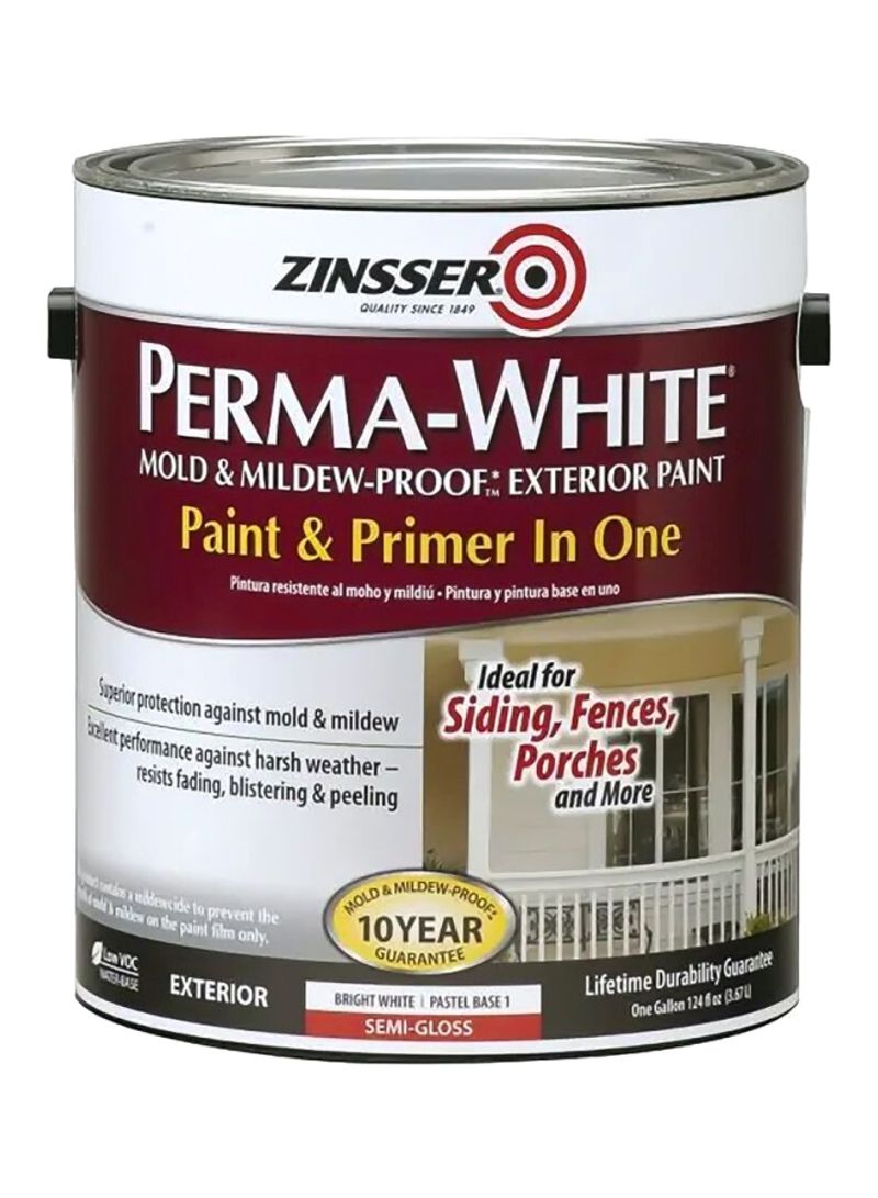 Perma Mold And Mildew-Proof Exterior Paint White 3700ml